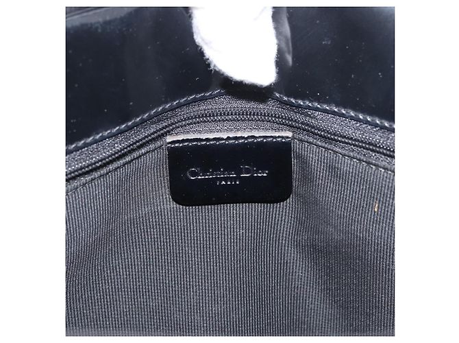 Borsa a mano Christian Dior in nylon nero e argento Auth bs33989 - vista 15