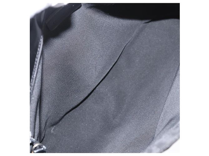 Borsa a mano Christian Dior in nylon nero e argento Auth bs33989 - vista 16