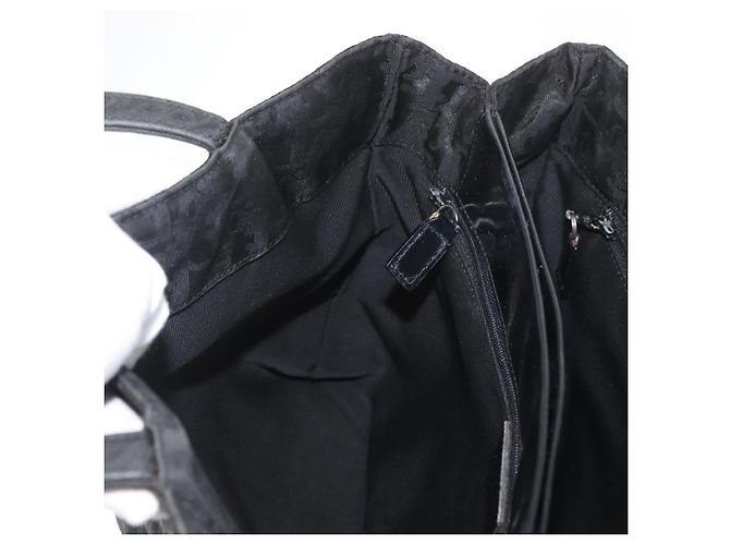 Borsa a mano Christian Dior in nylon nero e argento Auth bs33989 - vista 18