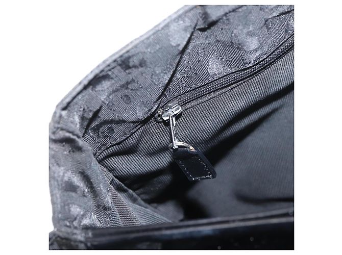 Borsa a mano Christian Dior in nylon nero e argento Auth bs33989 - vista 22