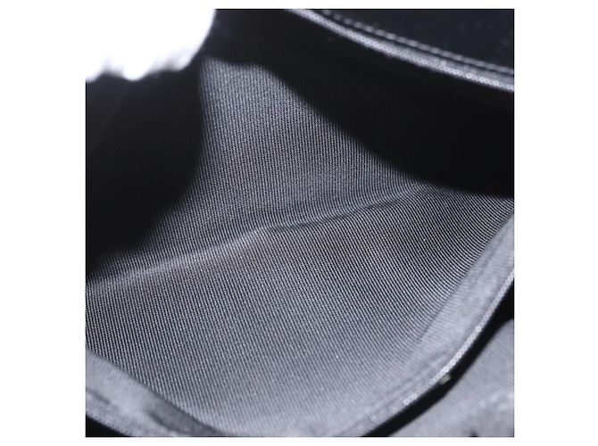 Borsa a mano Christian Dior in nylon nero e argento Auth bs33989 - vista 24