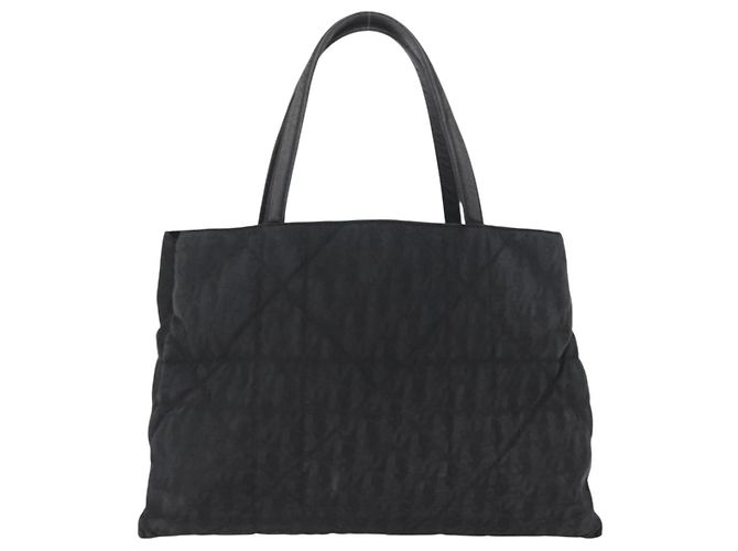 Borsa a mano Christian Dior in nylon nero e argento Auth bs33989 - vista 3