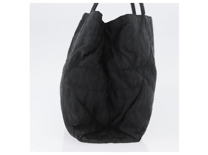 Borsa a mano Christian Dior in nylon nero e argento Auth bs33989 - vista 4
