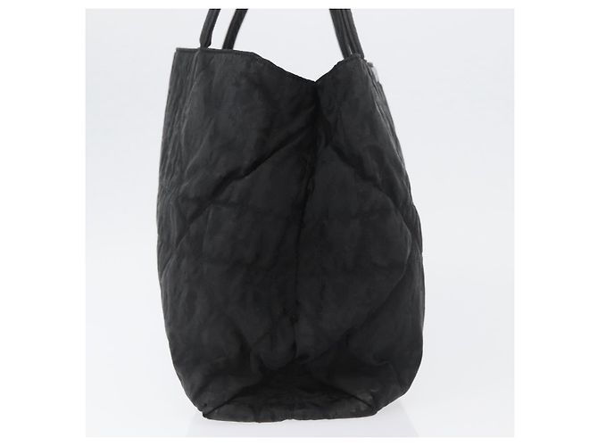 Borsa a mano Christian Dior in nylon nero e argento Auth bs33989 - vista 5