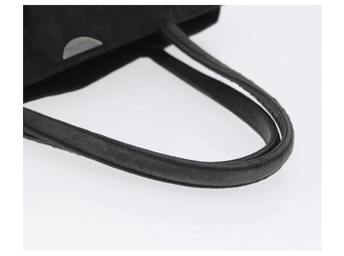 Borsa a mano Christian Dior in nylon nero e argento Auth bs33989 - vista 7