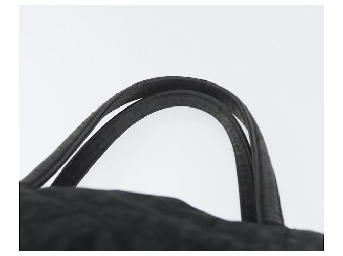 Borsa a mano Christian Dior in nylon nero e argento Auth bs33989 - vista 8