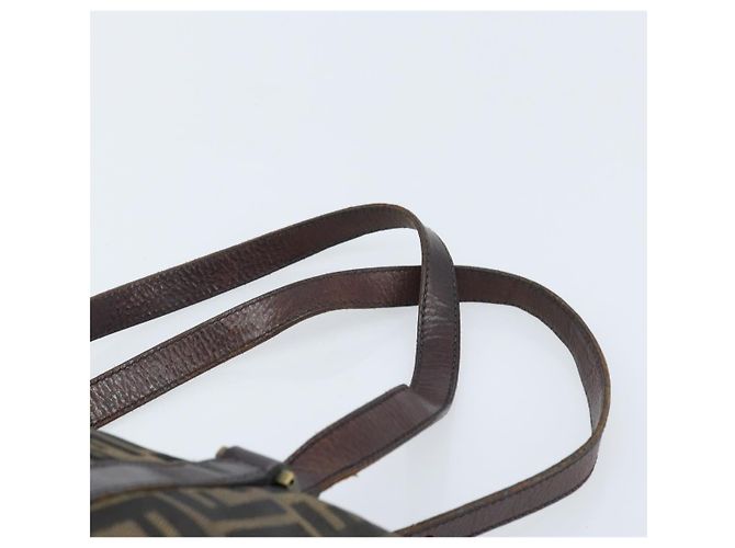 FENDI Zucca Canvas Tote Bag Schwarz Braun Auth bs34003 - Ansicht 14