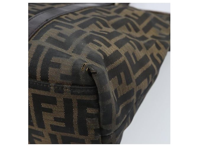 FENDI Zucca Canvas Tote Bag Schwarz Braun Auth bs34003 - Ansicht 16