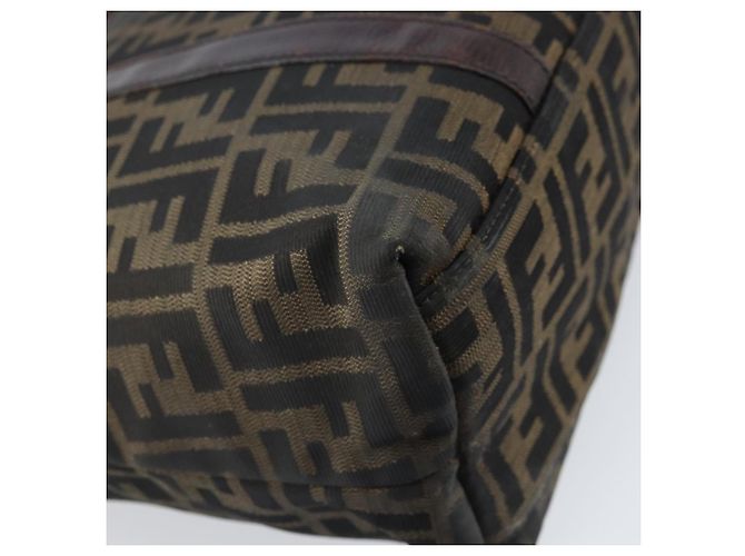 FENDI Zucca Canvas Tote Bag Schwarz Braun Auth bs34003 - Ansicht 17