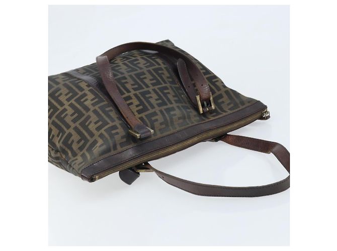 FENDI Zucca Canvas Tote Bag Schwarz Braun Auth bs34003 - Ansicht 6