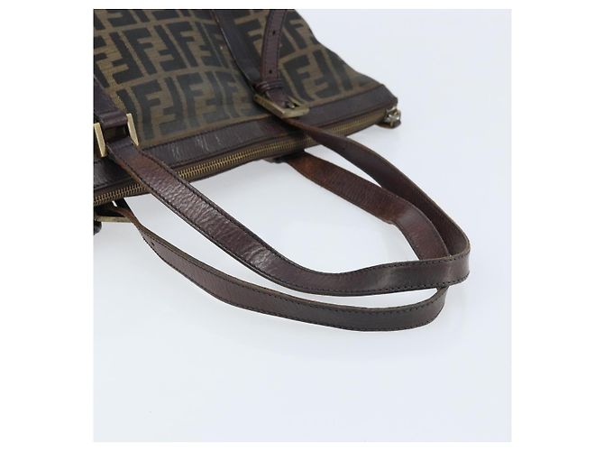 FENDI Zucca Canvas Tote Bag Schwarz Braun Auth bs34003 - Ansicht 7