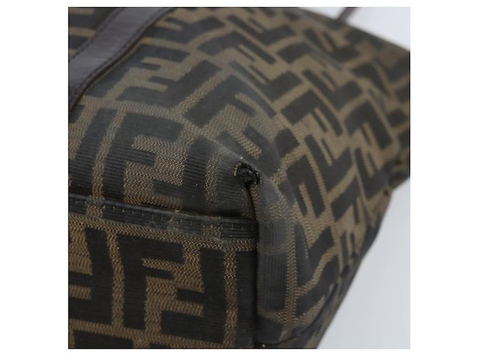 FENDI Zucca Canvas Tote Bag Schwarz Braun Auth bs34003 - Ansicht 8