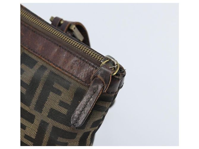 FENDI Zucca Canvas Tote Bag Schwarz Braun Auth bs34003 - Ansicht 9
