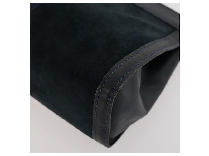 Sac à bandoulière Gucci Sherry Line en cuir suédé 2 pièces Noir Marine Rouge Auth 172315 Bleu Marine - vue 16