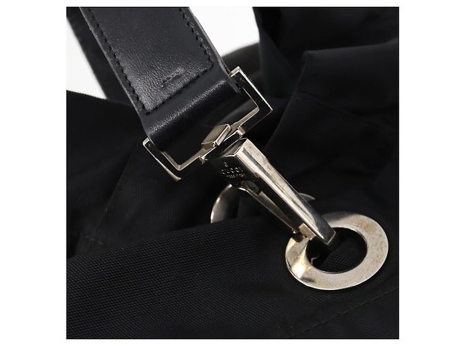 Zaino GUCCI in nylon nero argento 019 0585 Auth bs33437 - vista 17
