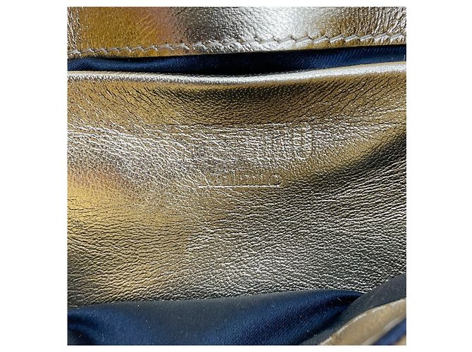 Borsa a spalla in pelle dorata Moschino Biker Jacket D'oro - vista 8