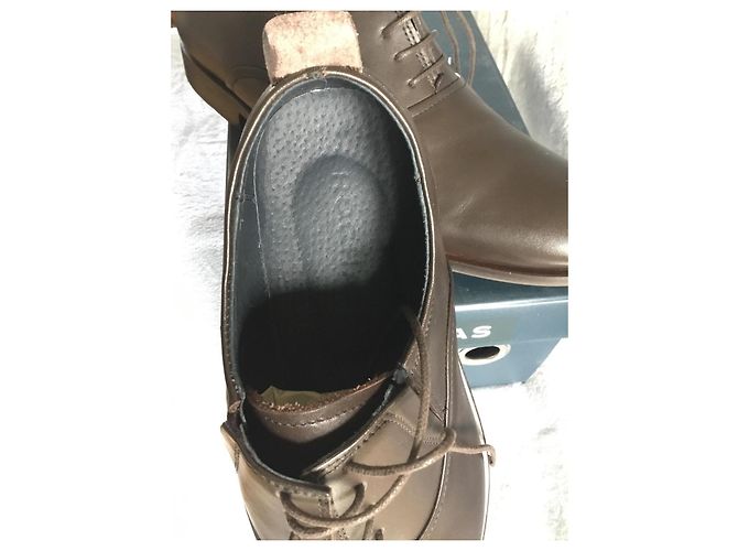 Scarpe Derby Rochas in pelle marrone - vista 10