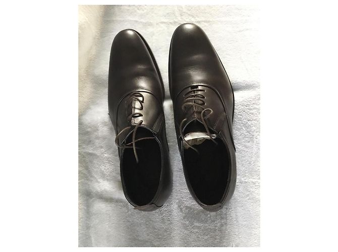Scarpe Derby Rochas in pelle marrone - vista 2