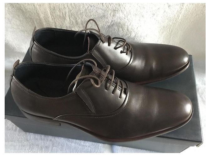 Scarpe Derby Rochas in pelle marrone - vista 4