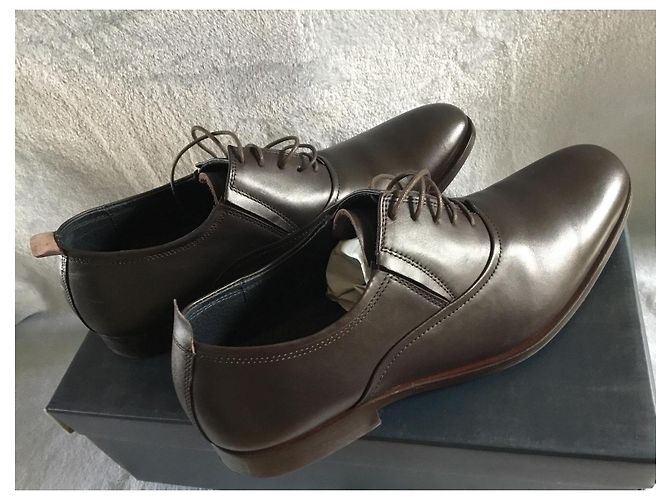 Scarpe Derby Rochas in pelle marrone - vista 8