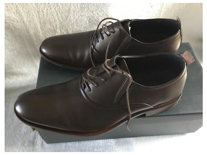 Scarpe Derby Rochas in pelle marrone - vista 9