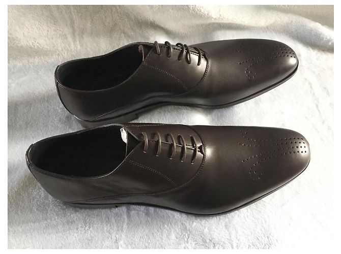 Scarpe Derby Rochas in pelle marrone - vista 2