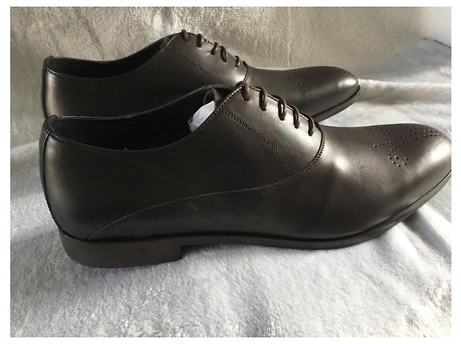 Scarpe Derby Rochas in pelle marrone - vista 3