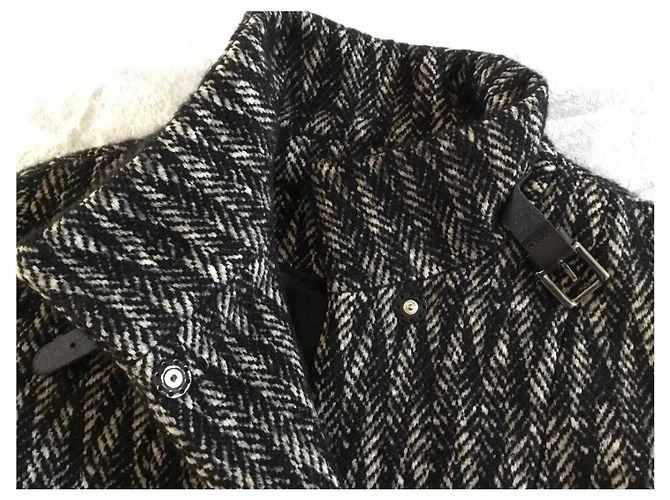 Abrigo negro de lana Gerard Darel - vista 7