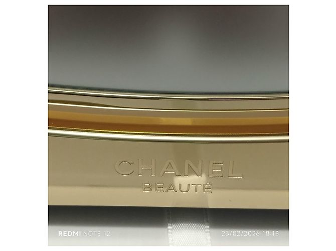 Chanel Espejo de Mesa Doble Cara Dorado - vista 14