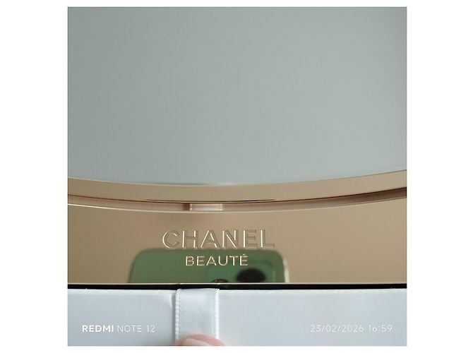 Chanel Espejo de Mesa Doble Cara Dorado - vista 5