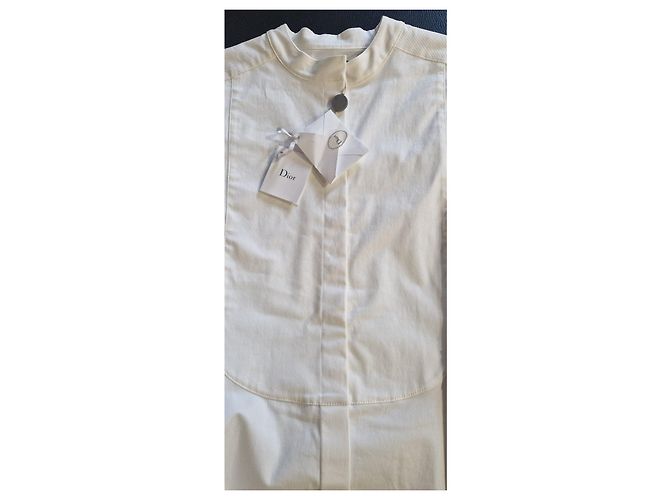 Weißes Dior-Kleid mit Muschel-Patch - Ansicht 2
