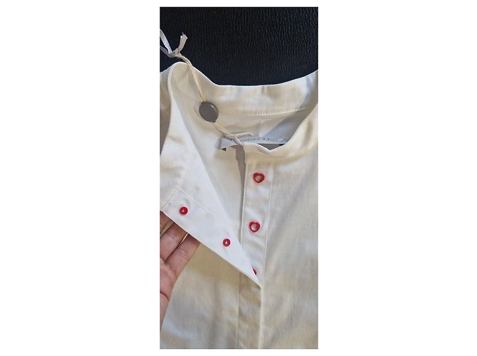 Weißes Dior-Kleid mit Muschel-Patch - Ansicht 5
