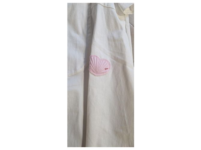 Weißes Dior-Kleid mit Muschel-Patch - Ansicht 6