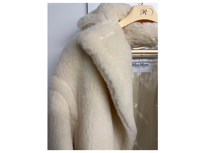 Max Mara Abrigo Icon Teddy Bear en Alpaca y Lana - Blanco - vista 10