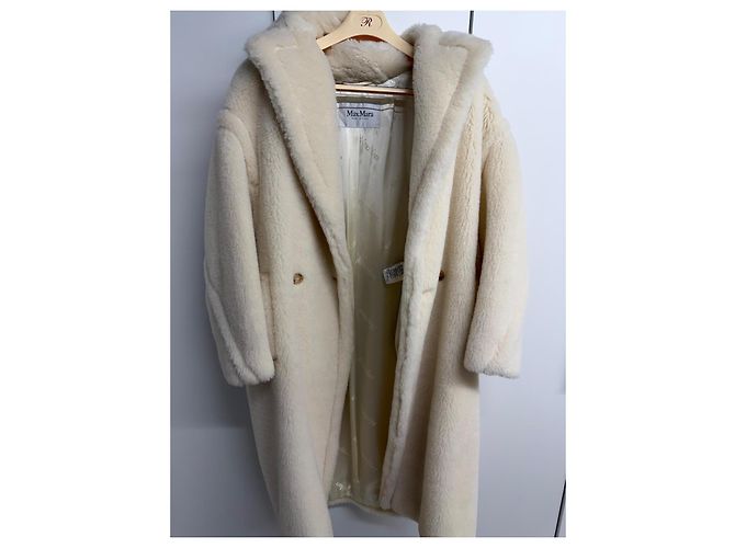 Max Mara Abrigo Icon Teddy Bear en Alpaca y Lana - Blanco - vista 12