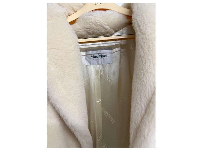 Max Mara Abrigo Icon Teddy Bear en Alpaca y Lana - Blanco - vista 19