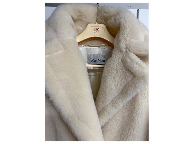 Max Mara Abrigo Icon Teddy Bear en Alpaca y Lana - Blanco - vista 2