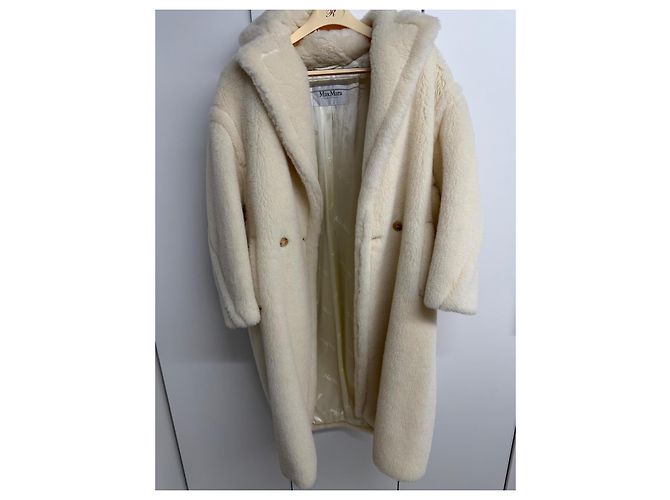 Max Mara Abrigo Icon Teddy Bear en Alpaca y Lana - Blanco - vista 20