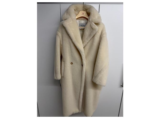 Max Mara Abrigo Icon Teddy Bear en Alpaca y Lana - Blanco - vista 21