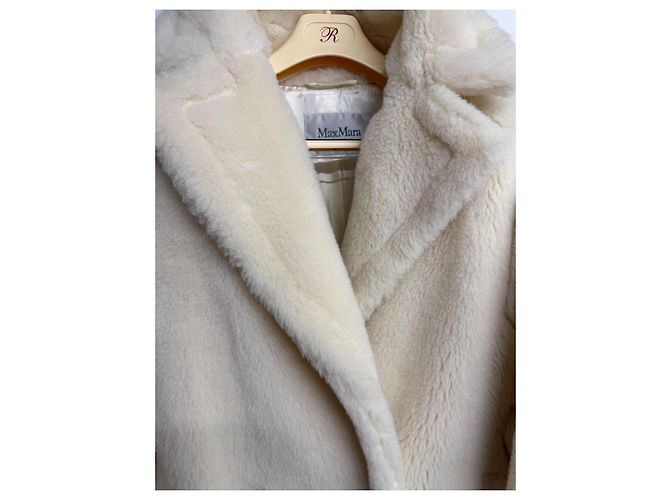 Max Mara Abrigo Icon Teddy Bear en Alpaca y Lana - Blanco - vista 3