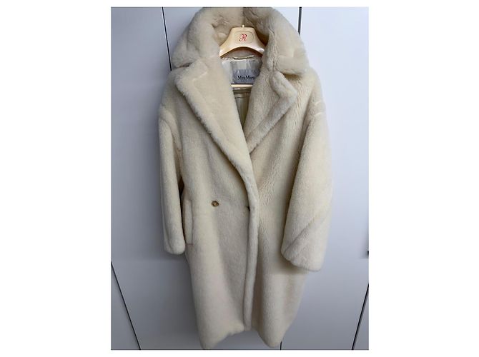 Max Mara Abrigo Icon Teddy Bear en Alpaca y Lana - Blanco - vista 4