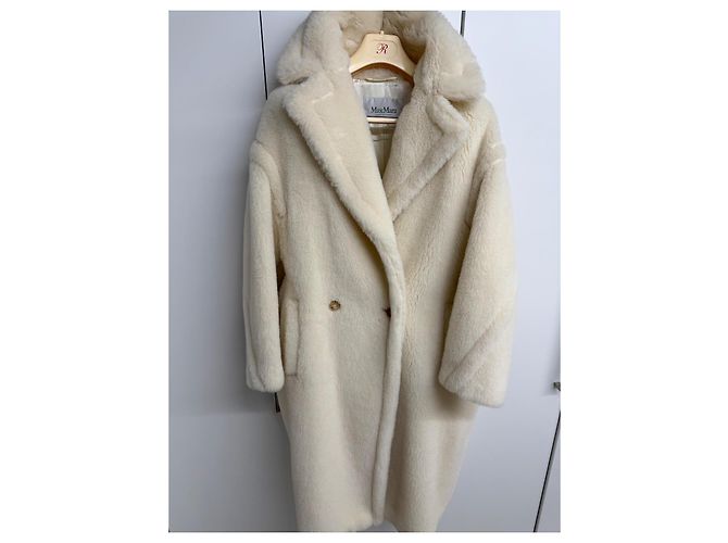 Max Mara Abrigo Icon Teddy Bear en Alpaca y Lana - Blanco - vista 5