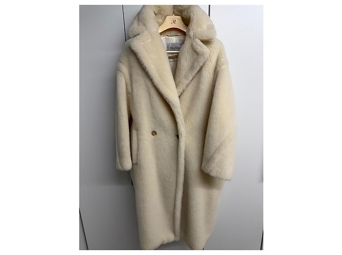 Max Mara Abrigo Icon Teddy Bear en Alpaca y Lana - Blanco - vista 6