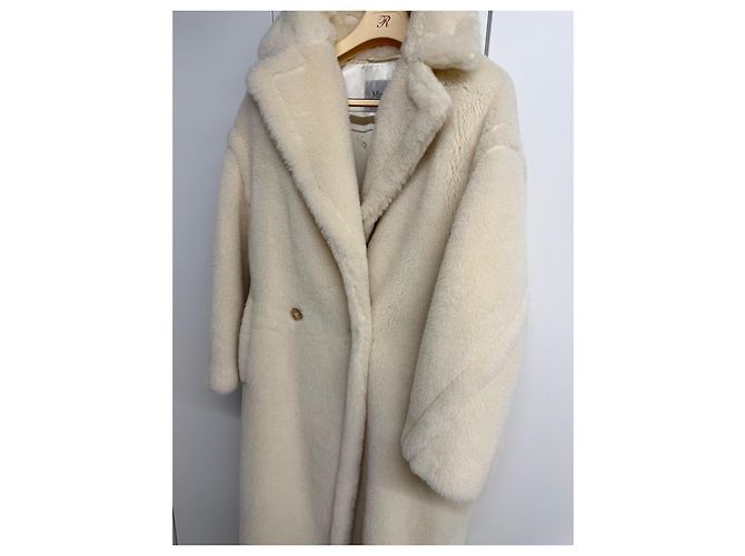 Max Mara Abrigo Icon Teddy Bear en Alpaca y Lana - Blanco - vista 7