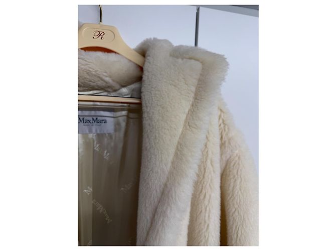 Max Mara Abrigo Icon Teddy Bear en Alpaca y Lana - Blanco - vista 9