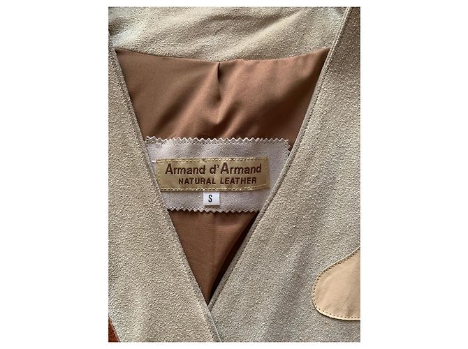 Autre Marque Chaleco de ante con aplicación de zorro Castaño Beige Azul oscuro - vista 5