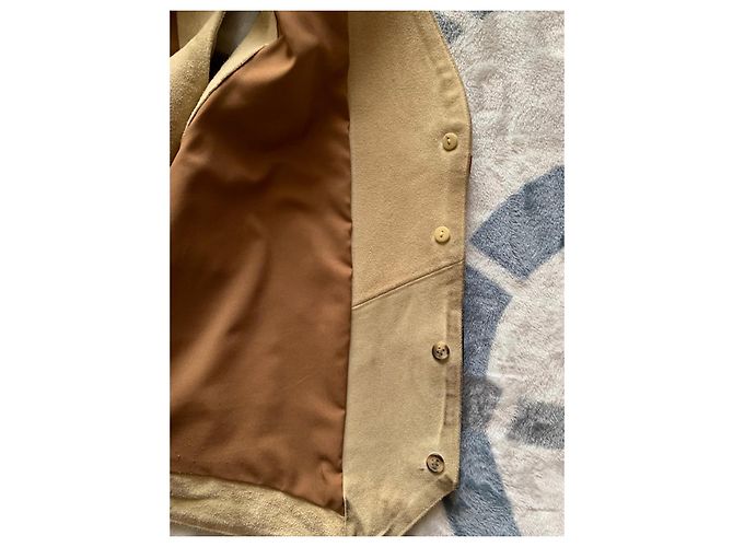Autre Marque Chaleco de ante con aplicación de zorro Castaño Beige Azul oscuro - vista 8