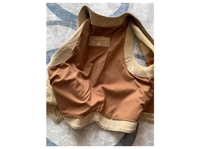 Autre Marque Chaleco de ante con aplicación de zorro Castaño Beige Azul oscuro - vista 9
