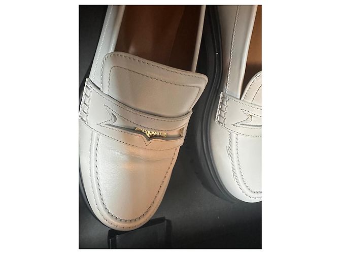 Mocassins Maje em couro branco - vista 2