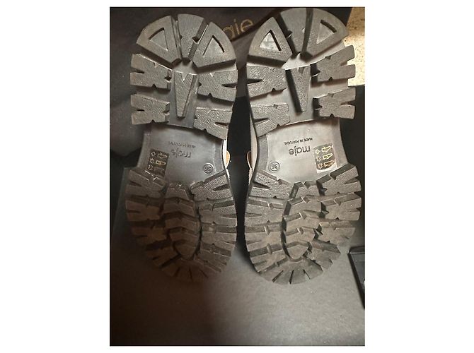 Mocassins Maje em couro branco - vista 3